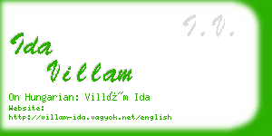 ida villam business card